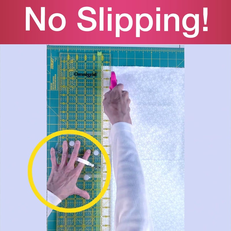 Guidelines4quilting Grip Strips - Non Slip Solution for Your Quilting Rulers and Templates - Crystal Clear, Peel and Stick Strips, 6 per Package. Repositionable and Leaves No Residue. Made in USA - Image 2